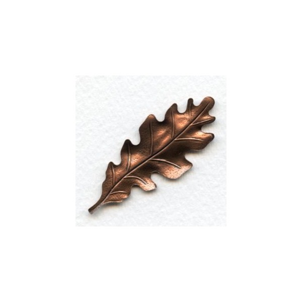 Oak Leaf Stampings Oxidized Copper 55mm (3) - Image 2