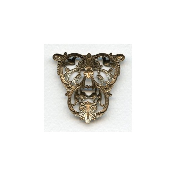 Fabulous 47mm Triangle Stamping Oxidized Brass (1) - Image 2