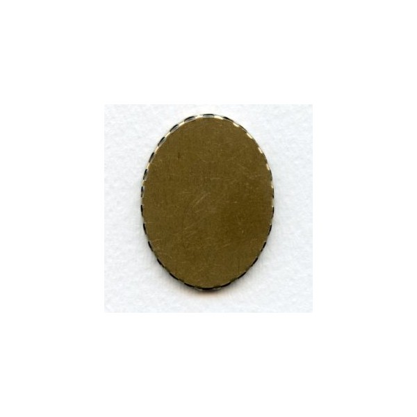 Lace Edge Settings 40x30mm Oxidized Brass (6) - Image 2