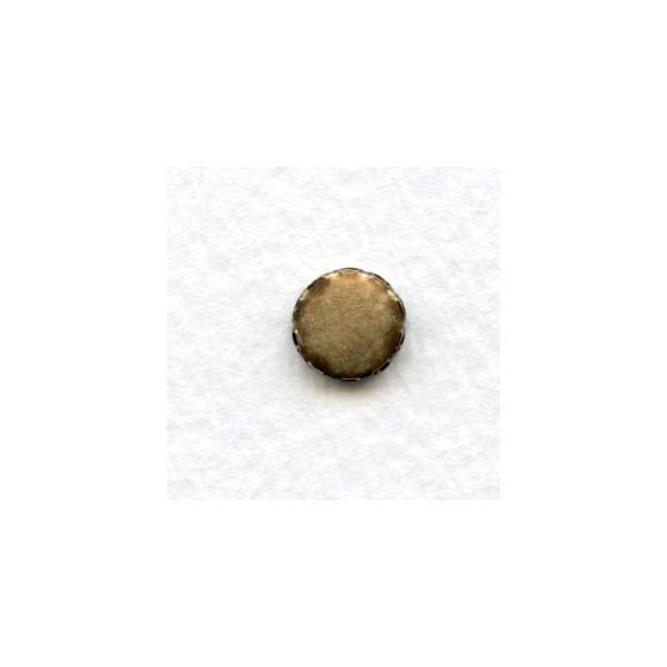 Lace Edge Settings for 7mm Rounds Oxidized Brass (12) - Image 2