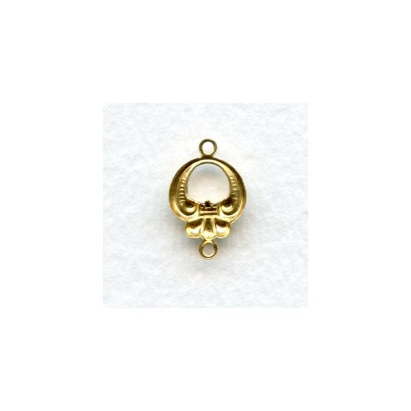 Dainty 15mm Hoop Connectors Raw Brass (12) - Image 2