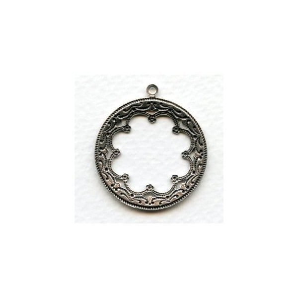 Floral Framework with Loop Oxidized Silver (3) - Image 2