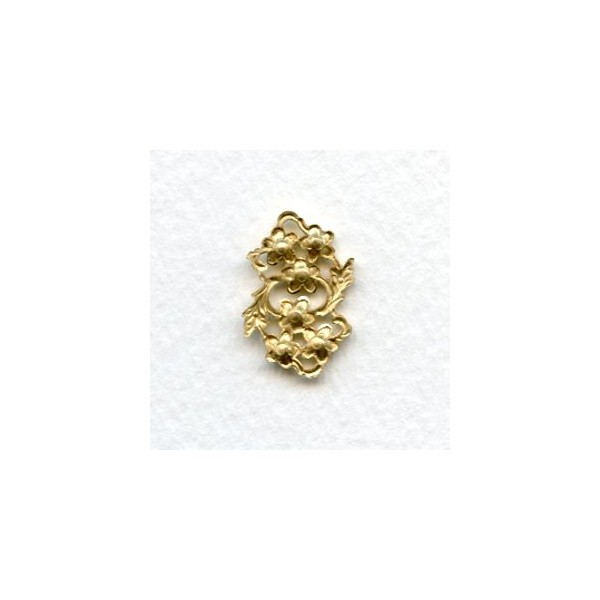Floral Connector to Set Stones Into Raw Brass (6) - Image 2