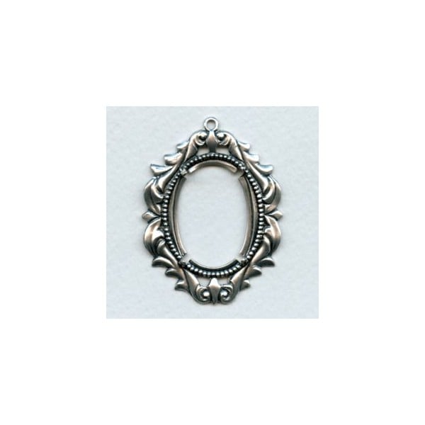 Romantic 30x22mm Setting Oxidized Silver (1)