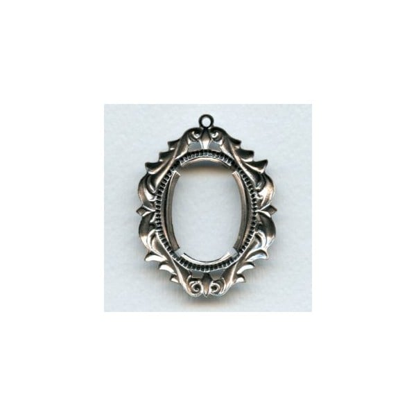 Romantic 30x22mm Setting Oxidized Silver (1) - Image 2