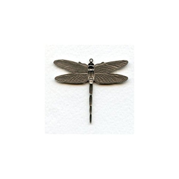 Dramatic Dragonfly with Loop 43mm Oxidized Silver (1) - Image 2