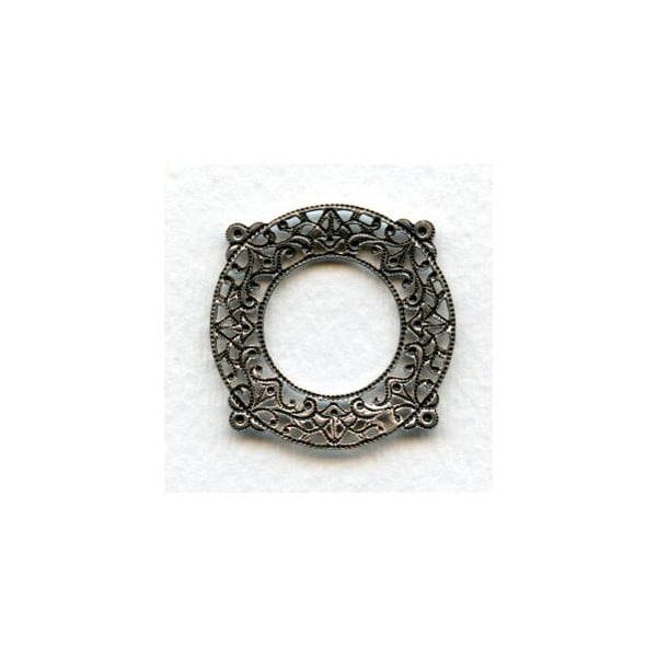 Filigree Frame Oxidized Silver 28mm (3) - Image 2
