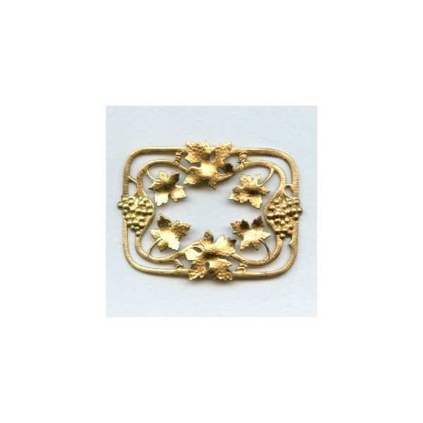 Grapes and Vines Frame Raw Brass (1)