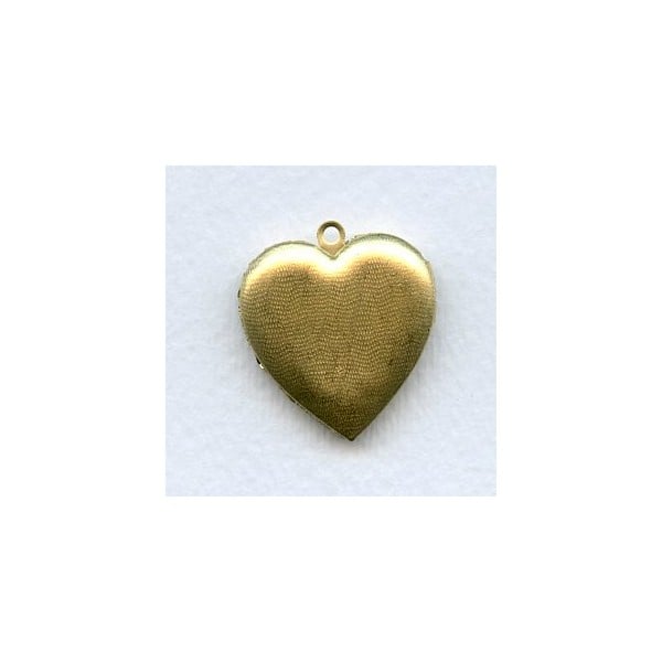 Filigree Heart Locket Raw Brass 28mm Made in the USA - Image 2
