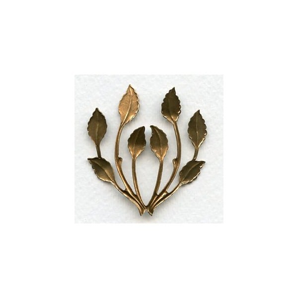 Spray of Leaves Oxidized Brass 50mm (1) - Image 2