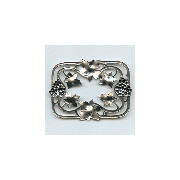 Grapes and Vines Brass Frame Oxidized Silver (1) - Image 2