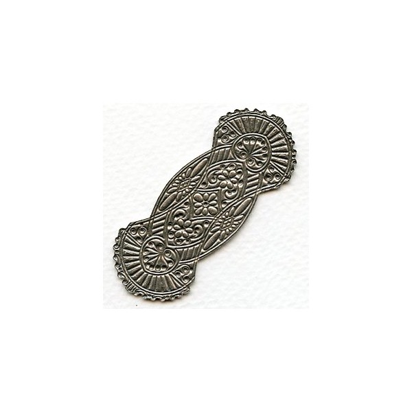 Embossed Oxidized Silver Stamping 75mm - Image 2