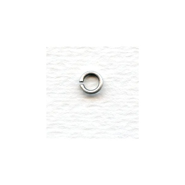 Round Jump Rings 5mm Oxidized Silver (100+)