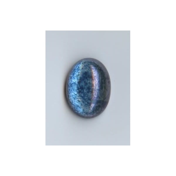Blue Luster Effect Glass Cabs 18x13mm (2)