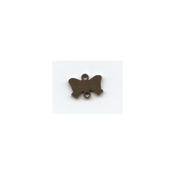Tiny Bow Connectors Oxidized Brass 10mm (12) - Image 2