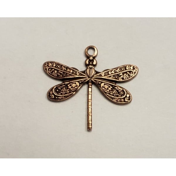 Victorian Style Dragonfly Pendants Oxidized Copper (12)