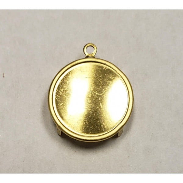 Typewriter Key Settings with loop 15mm Raw Brass (12)