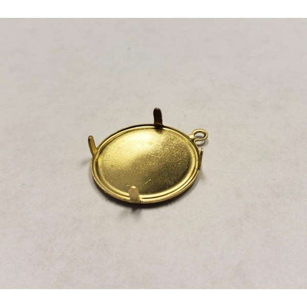 Typewriter Key Settings with loop 15mm Raw Brass (12) - Image 2