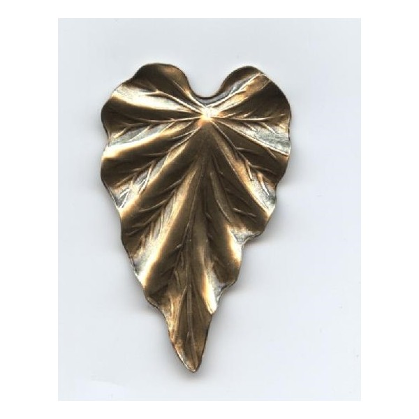 Large Leaf Oxidized Brass 38mm (6) - Image 2