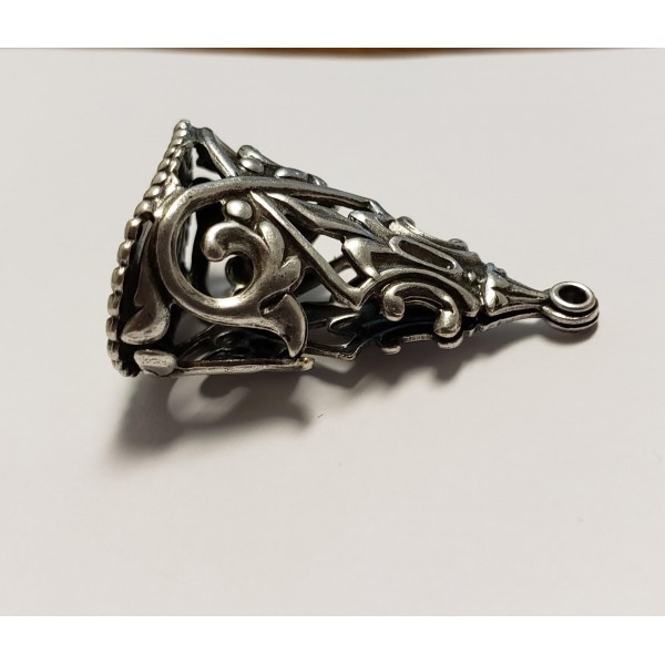 Fob Seal Drop Oxidized Silver 35mm (1) - Image 2