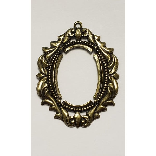 Romantic 30x22mm Setting Oxidized Brass (1)