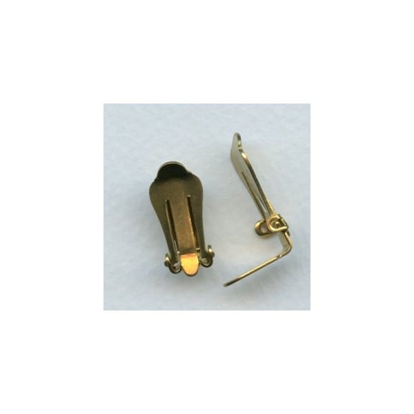 Clip Earring Findings Raw Brass (6 pairs)