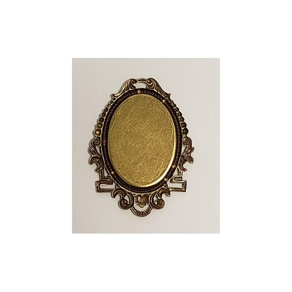 Dynamic Setting 25X18mm Oxidized Brass (1)