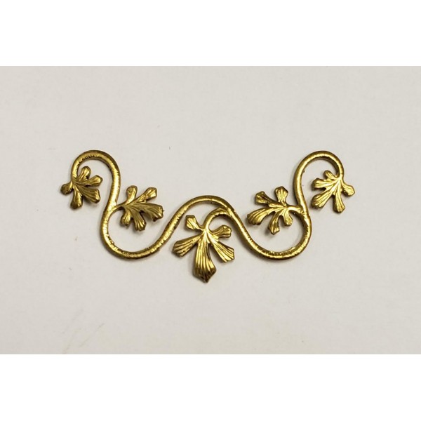 Vine With Leaves Swag 38mm Raw Brass (2) - Image 2