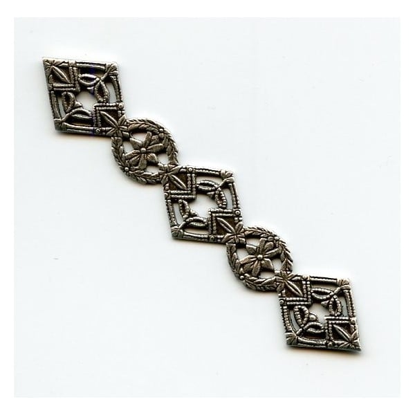 Elegant Borders Oxidized Silver 53x11mm (3)