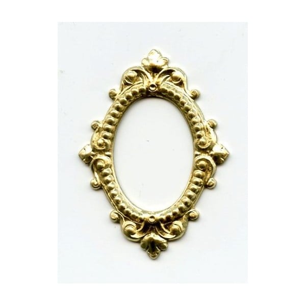 Ornate Oval Framework Raw Brass (2)