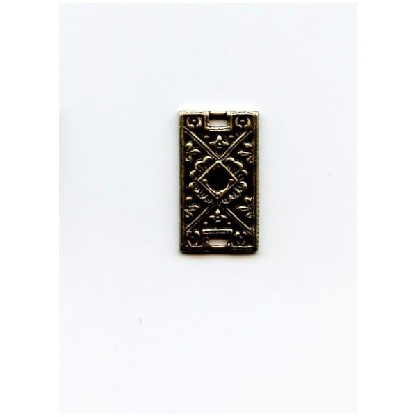 Decorative Flat Filigree Connector Oxidized Brass 18x10mm(6)
