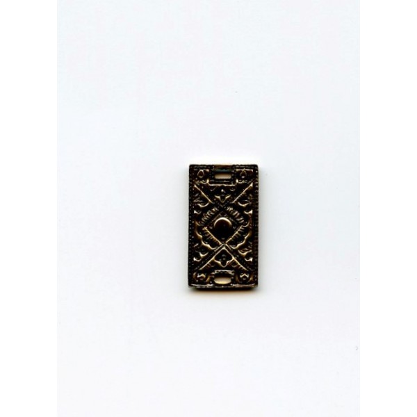 Decorative Flat Filigree Connector Oxidized Brass 18x10mm(6) - Image 2
