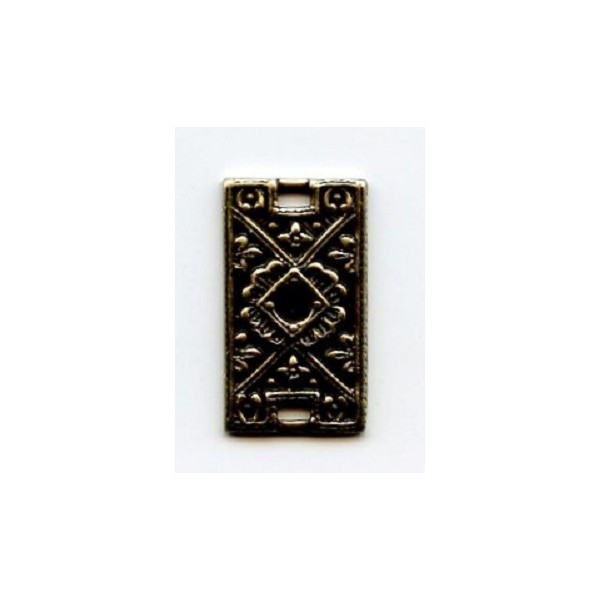 Decorative Flat Filigree Connector Oxidized Brass 18x10mm(6) - Image 3