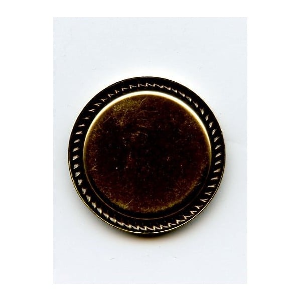 Rope Edge 21mm Settings Oxidized Brass NO LOOP (6)