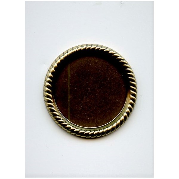 Rope Edge 21mm Settings Oxidized Brass NO LOOP (6) - Image 2
