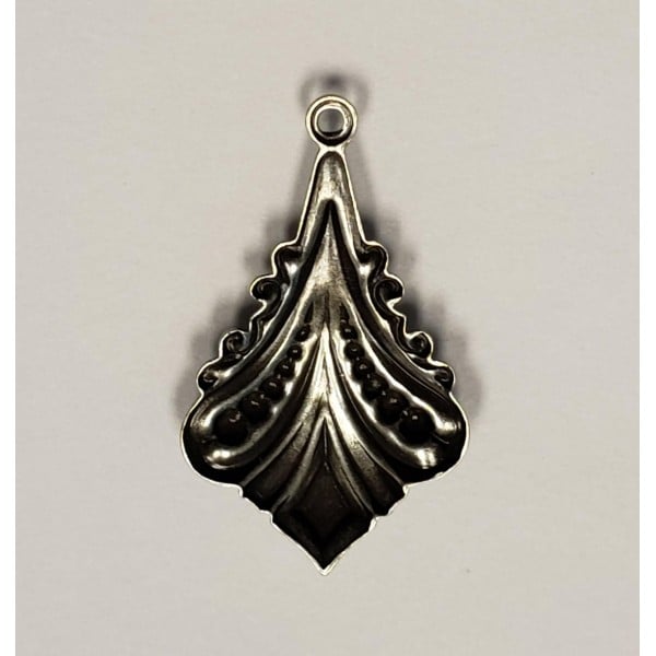 Beaded Flair Oxidized Silver Pendant Drops (6)