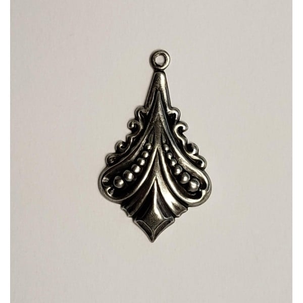 Beaded Flair Oxidized Silver Pendant Drops (6) - Image 2
