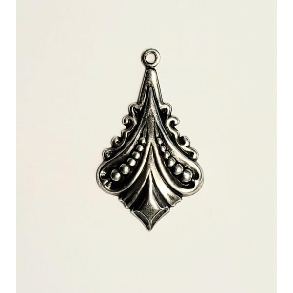Beaded Flair Oxidized Silver Pendant Drops (6) - Image 3