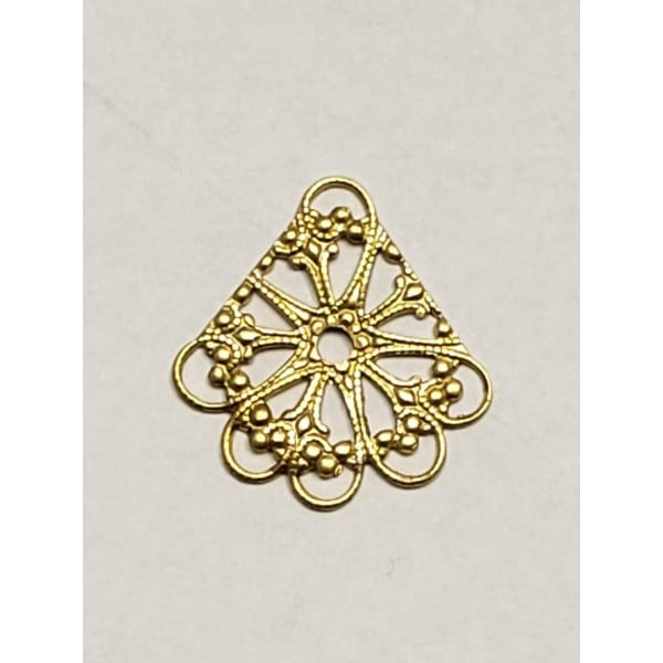 Multi Strand Chandelier Earring Raw Brass (6)