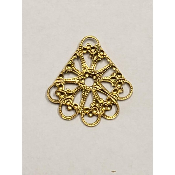 Multi Strand Chandelier Earring Raw Brass (6) - Image 2
