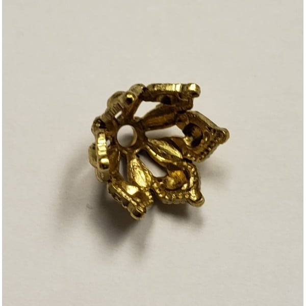 Elegant Gothic Style Bead Raw Brass 8mm (6)