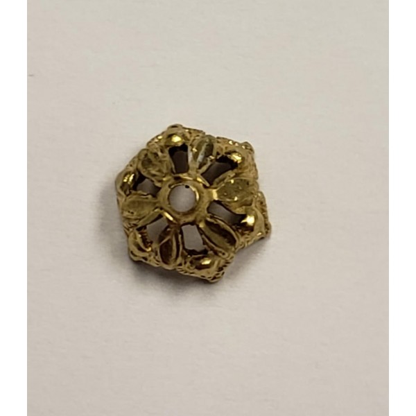 Elegant Gothic Style Bead Raw Brass 8mm (6) - Image 2