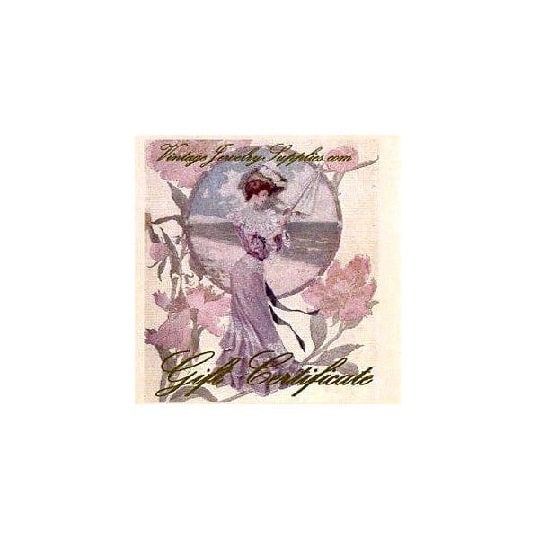 Vintage Jewelry Supplies Company Gift Certificate $25