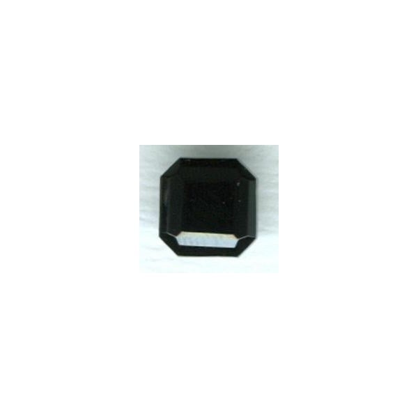 ^Jet Glass Square Octagon Stones 8x8mm (2)
