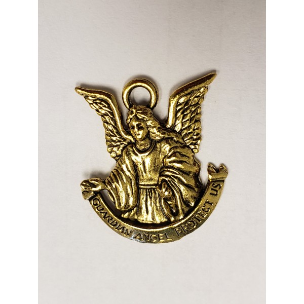 Guardian Angel Pendant Antique Gold (1) - Image 2