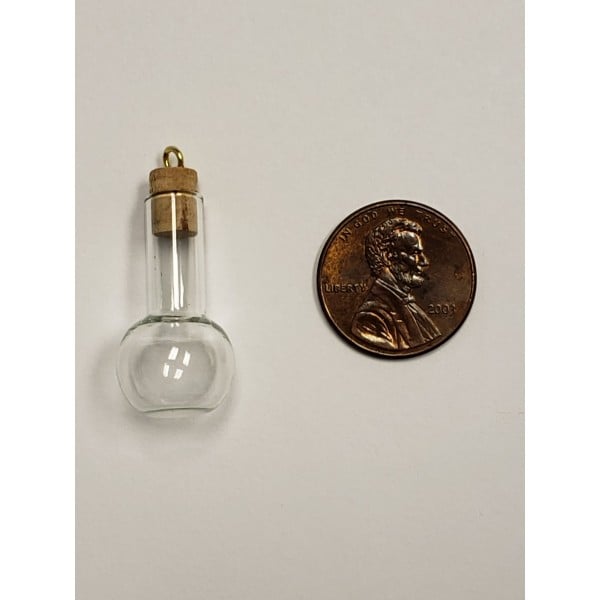 Round bottom bottles with corks and loop 35mmx15mm (2)
