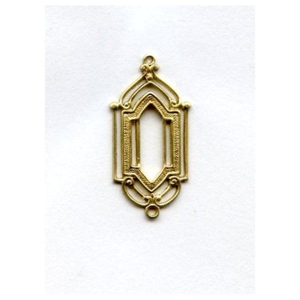 Stained Glass Window Style Connector Raw Brass (6)