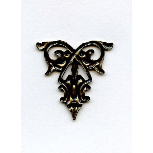 Decorative Filigree Ornament Oxidized Brass (3)