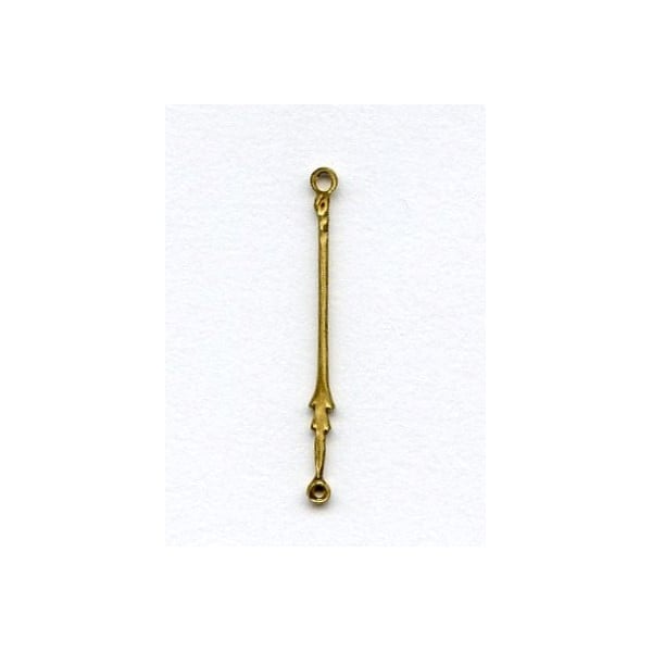 Decorative Bar Connector or Bail Raw Brass (12)