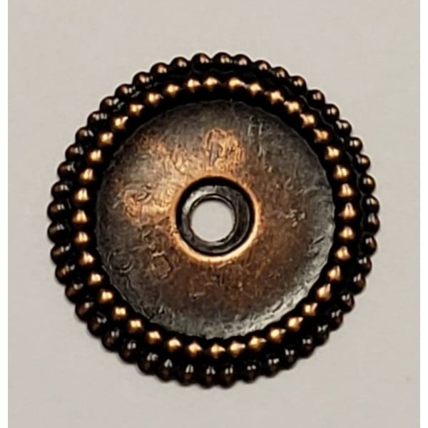 Double Beaded Edge Settings 18mm Oxidized Copper (6)